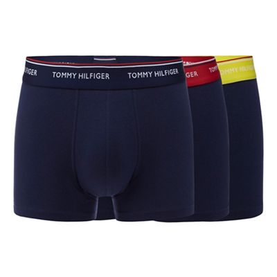 Pack of three multicoloured low rise trunks